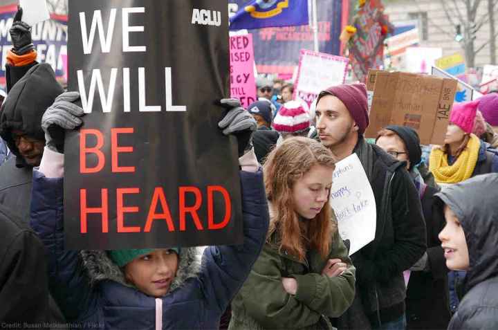 WE WILL BE HEARD PROTEST REPRO