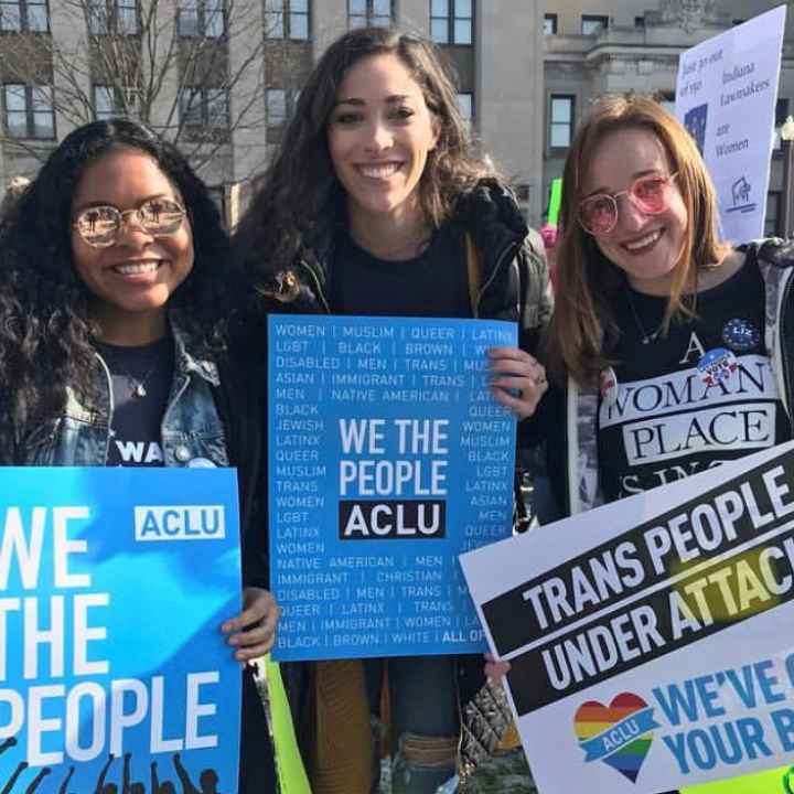 ACLU Indiana Volunteer Protests 