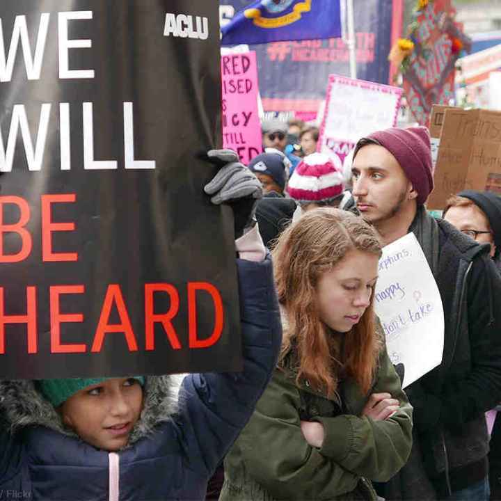 WE WILL BE HEARD PROTEST REPRO